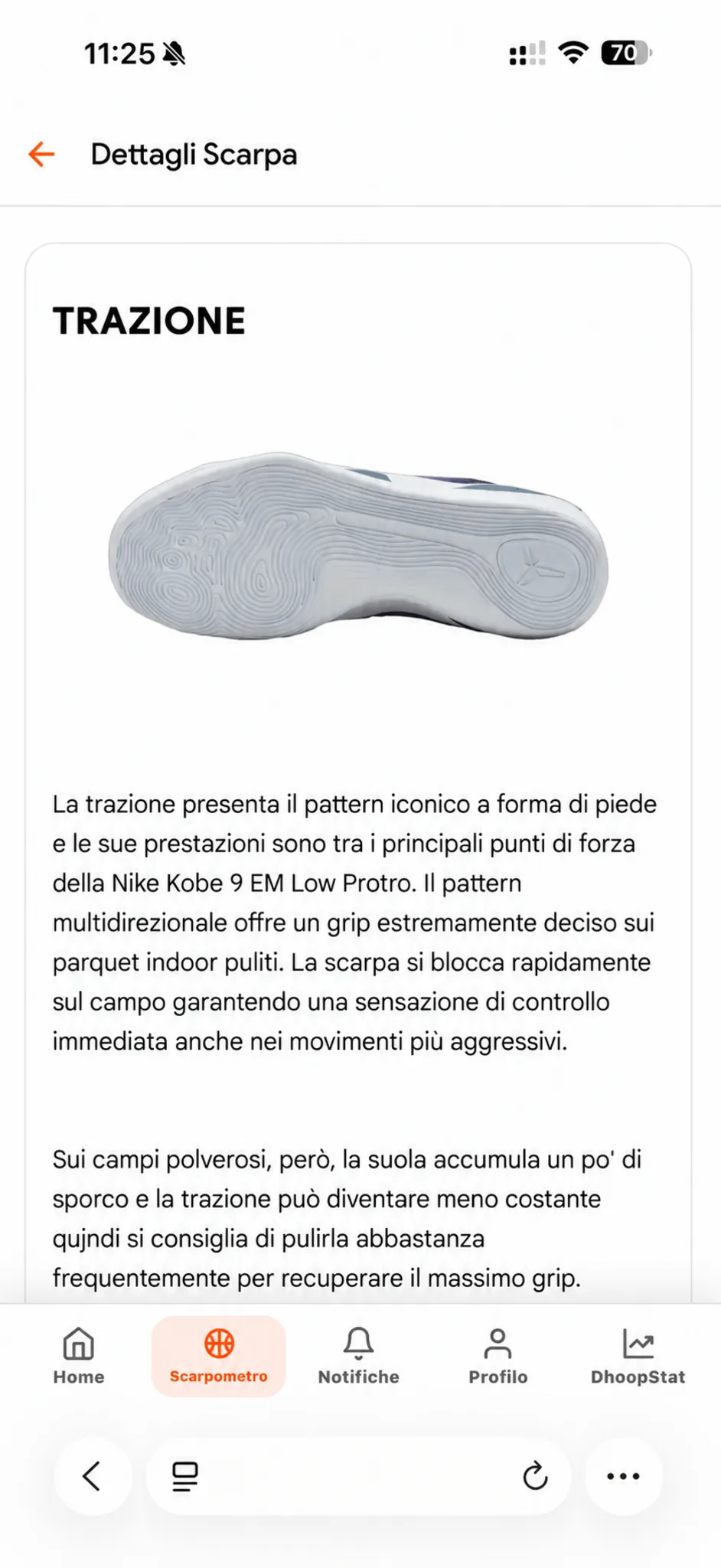 Dettaglio di una recensione sulla trazione